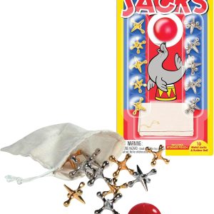 Metal Jacks and Rubber Ball Set